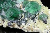 Apple-Green Fluorite Crystals with Muscovite - Erongo Mountains #183398-4
